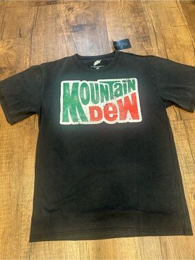 Black Faded Mountain Dew Tshirt